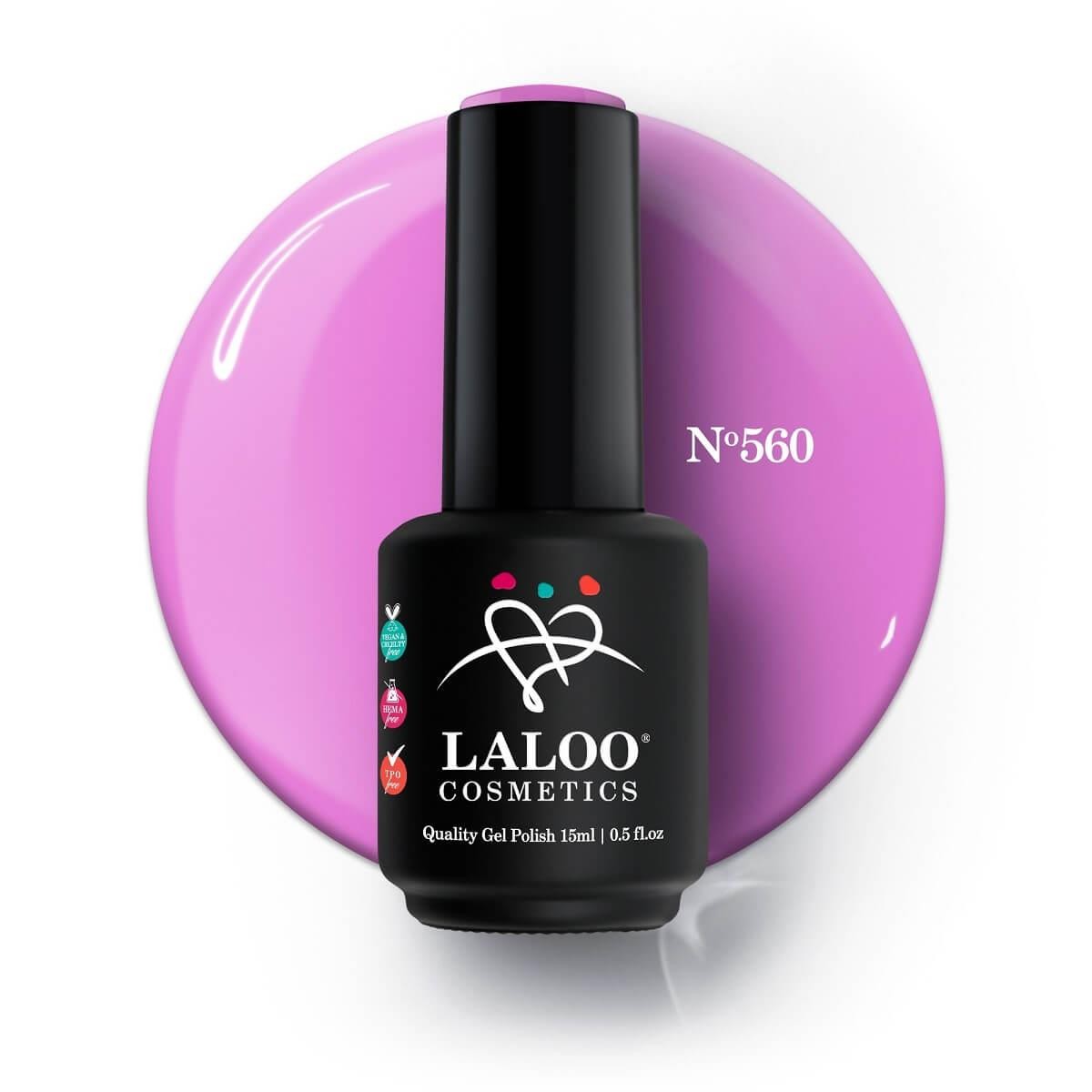 Semi-permanent Nail Polish 560 Party Purple Laloo 15ml