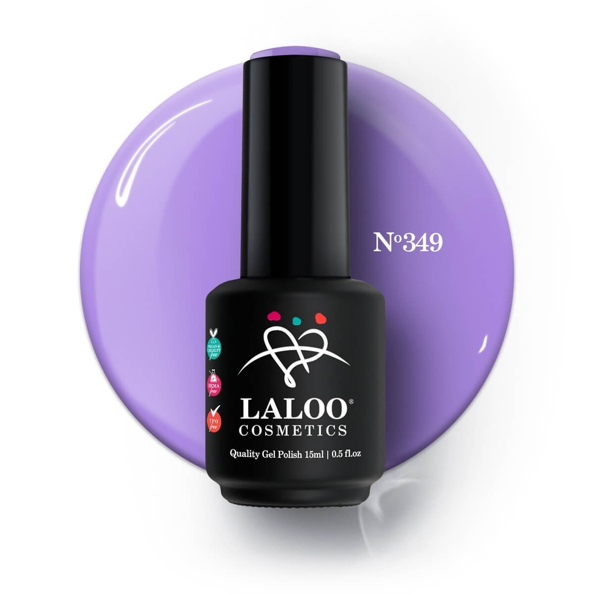 Ημιμόνιμο Βερνίκι 349 Λιλά Laloo 15ml