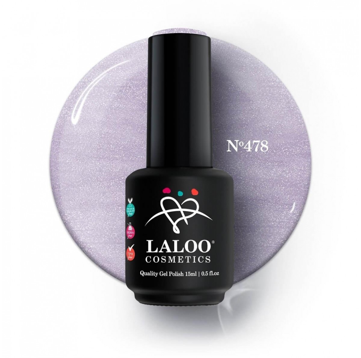 Semi-permanent Nail Polish 478 Shimmer Laloo 15ml