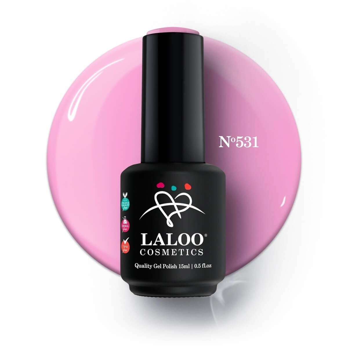 Ημιμόνιμο Βερνίκι 531 Pink Wave Laloo 15ml