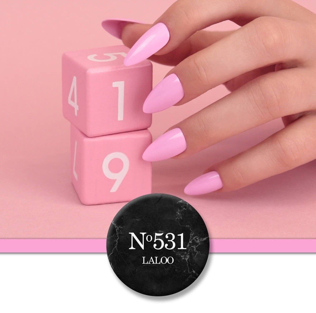 Semi-permanent Nail Polish 531 Pink Wave Laloo 15ml