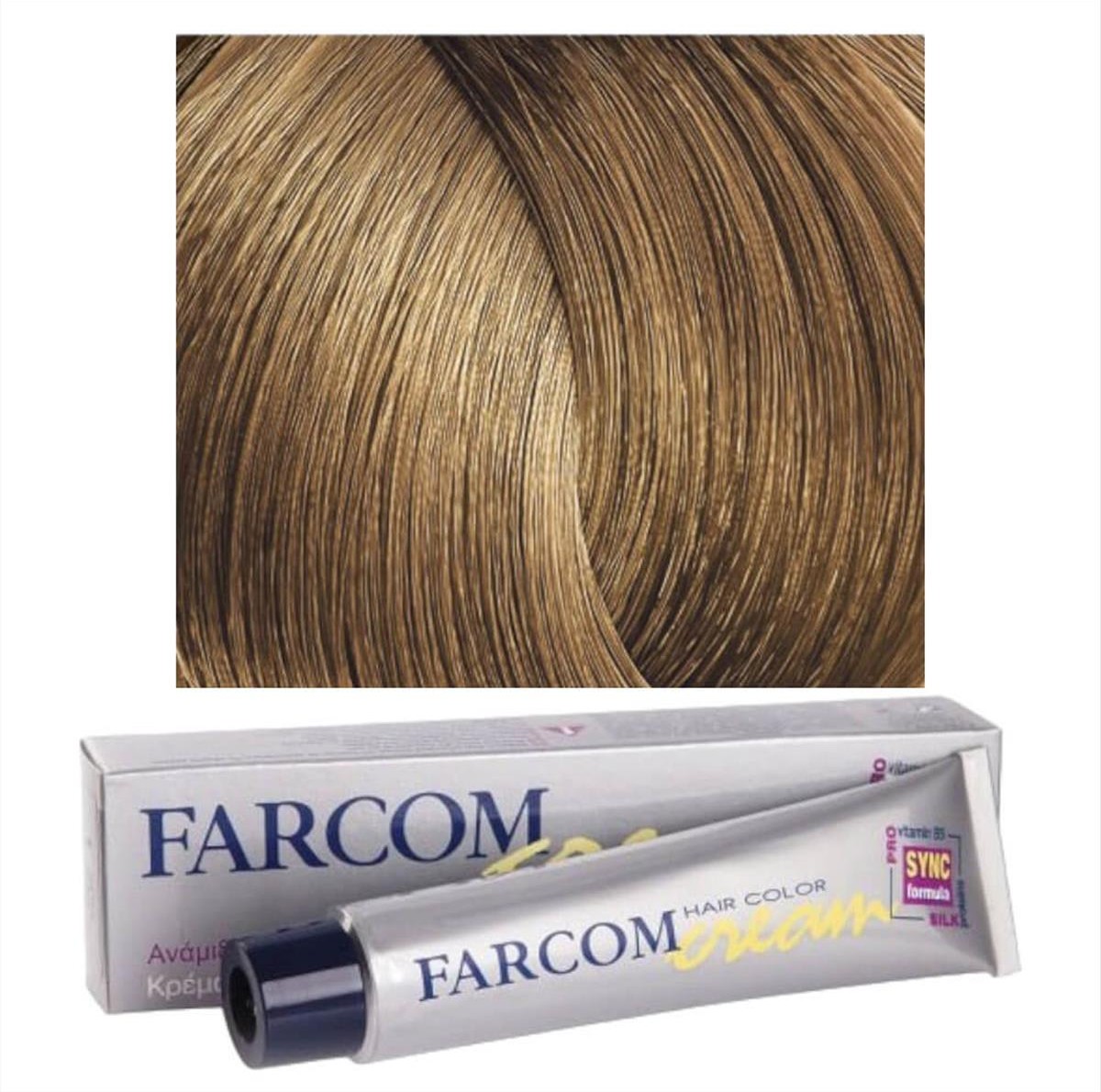 Βαφή μαλλιών 8 ξανθό ανοιχτό 60ml Farcom