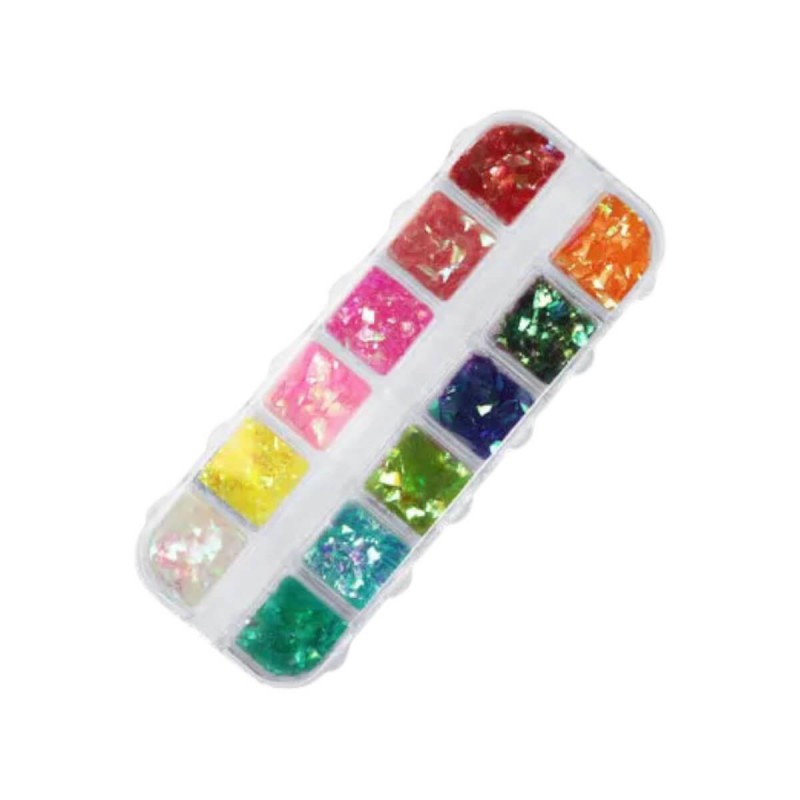 Aurora Flakes Laloo Nail Decorations