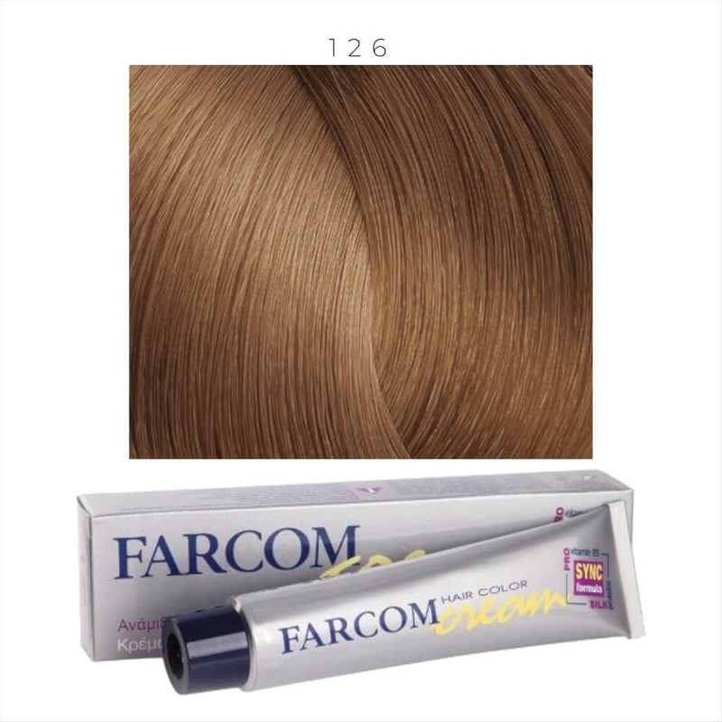 Hair dye 126 cocoa blonde 60ml Farcom