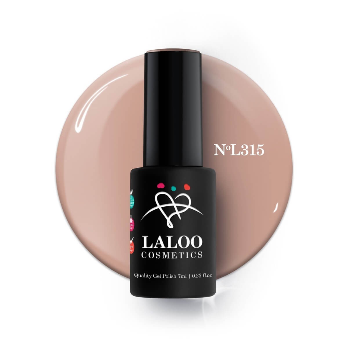 Ημιμόνιμο Βερνίκι L315 Nude Μπεζ Laloo 15ml