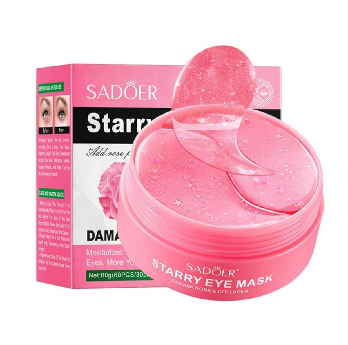 Starry Eye Mask Damask Rose Sadoer 60pcs