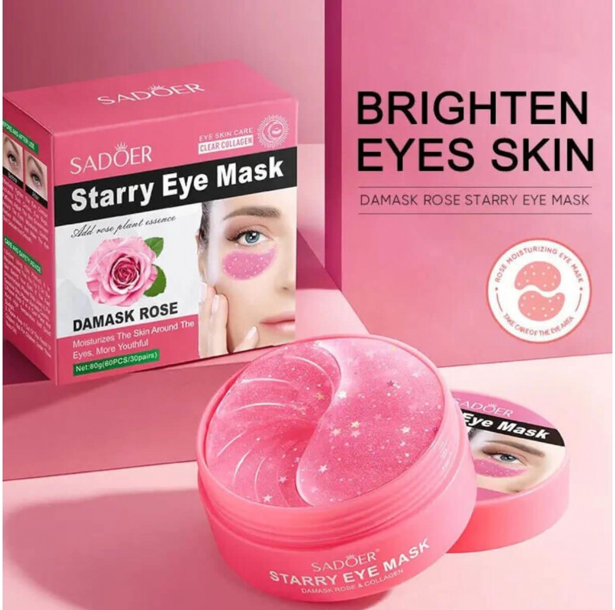 Starry Eye Mask Damask Rose Sadoer 60pcs