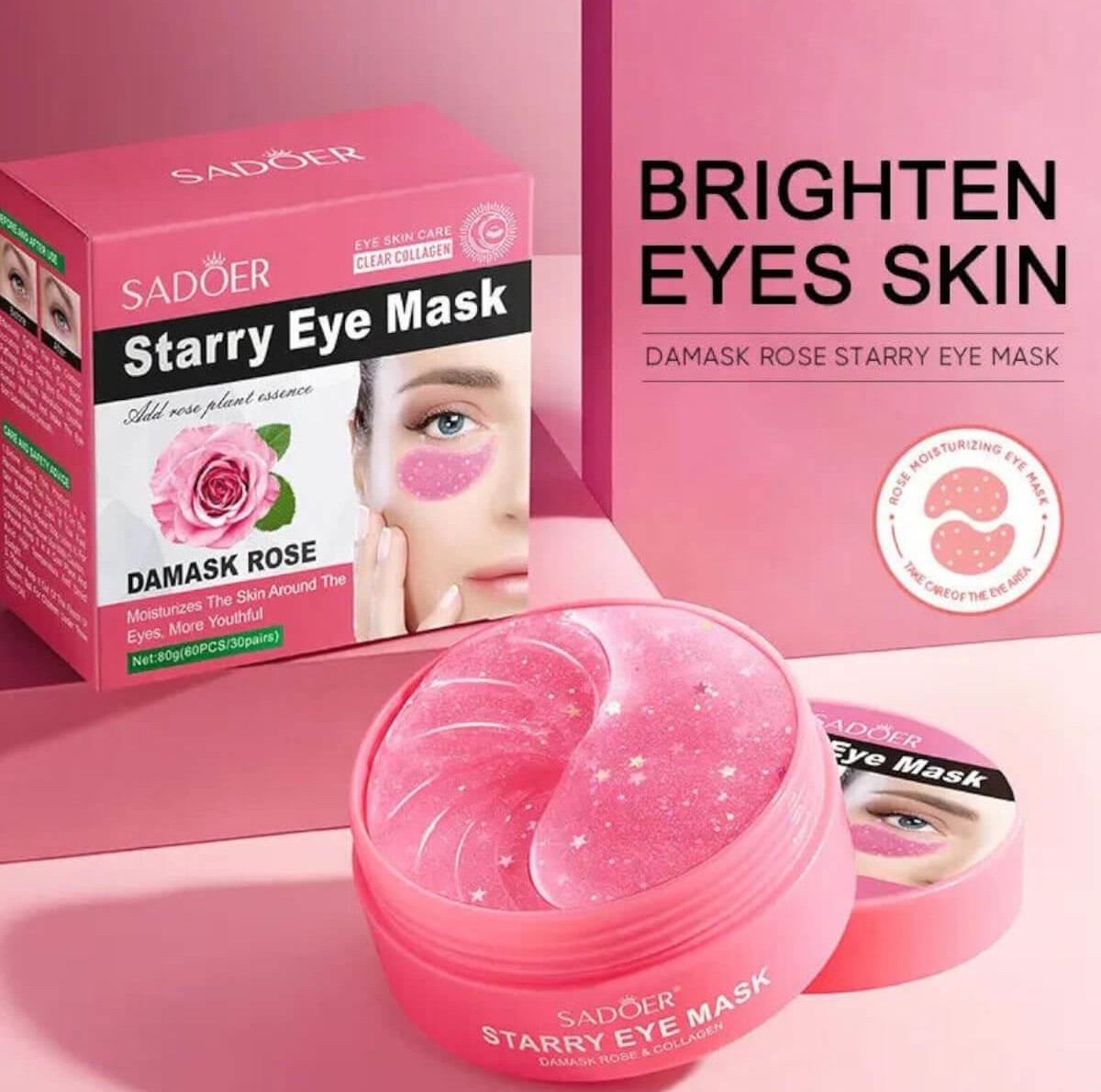 Starry Eye Mask Damask Rose Sadoer 60pcs