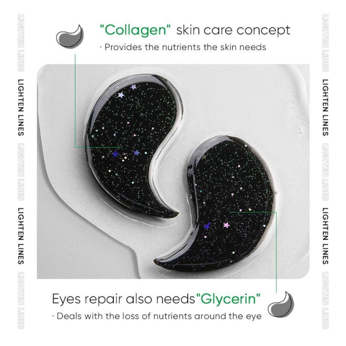 Hydrating Smooth  Starry Eye Mask Bamboo Charcoal Sadoer 60pcs