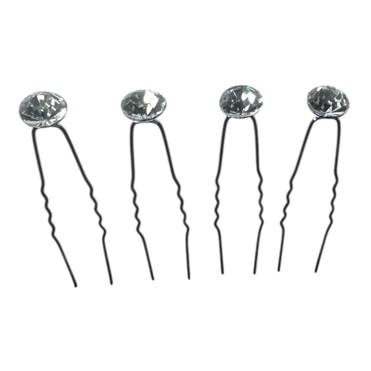 Decorative Rhinestone Hairpins 4pcs