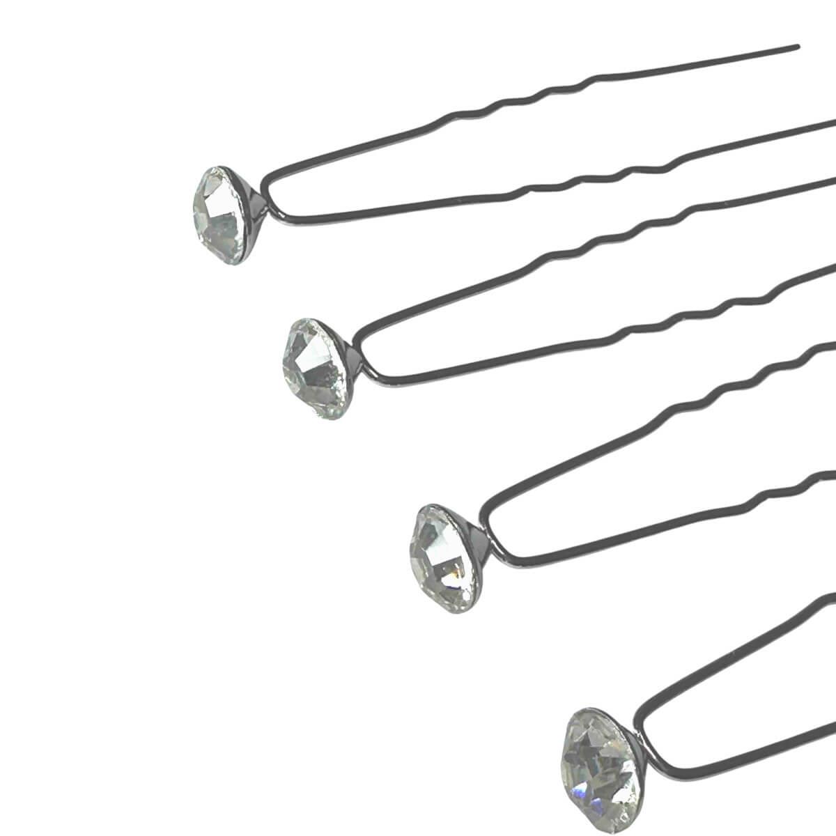 Decorative Rhinestone Hairpins 4pcs