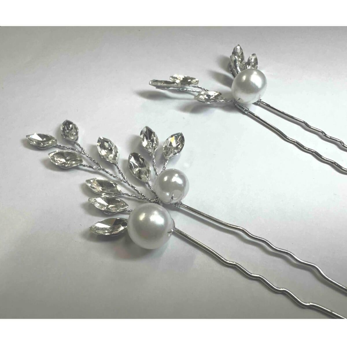 Hairpins with Pearls & Rhinestones – Elegant Touch 2 pcs