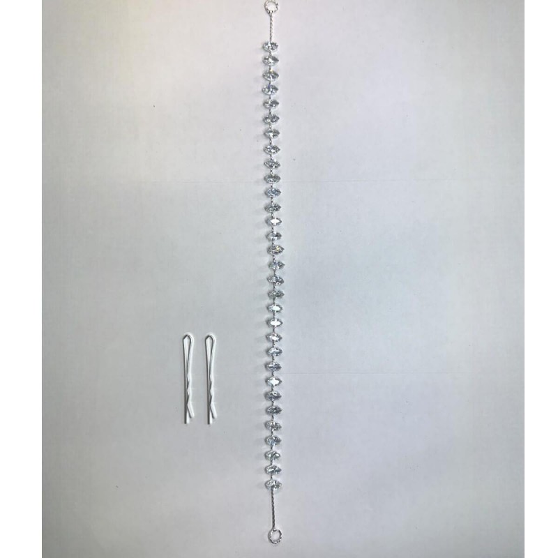 Rhinestone Hair Chain – Crystal Flow A24008