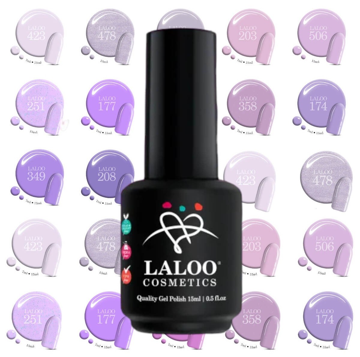 Ημιμόνιμο Βερνίκι Grape Glaze Laloo 15ml
