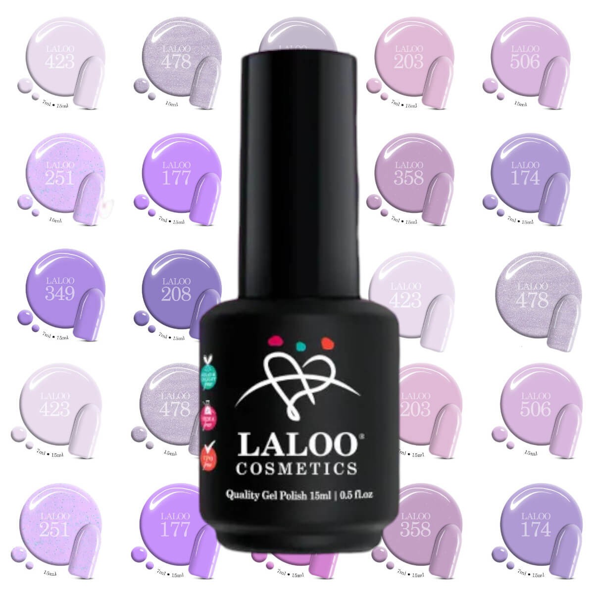 Ημιμόνιμο Βερνίκι Grape Glaze Laloo 15ml