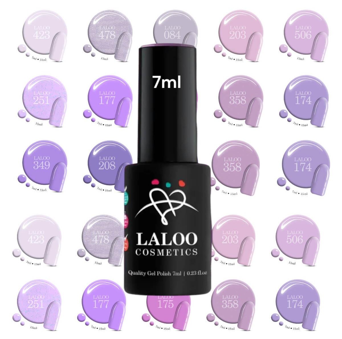 Ημιμόνιμο Βερνίκι Grape Glaze Laloo 7ml