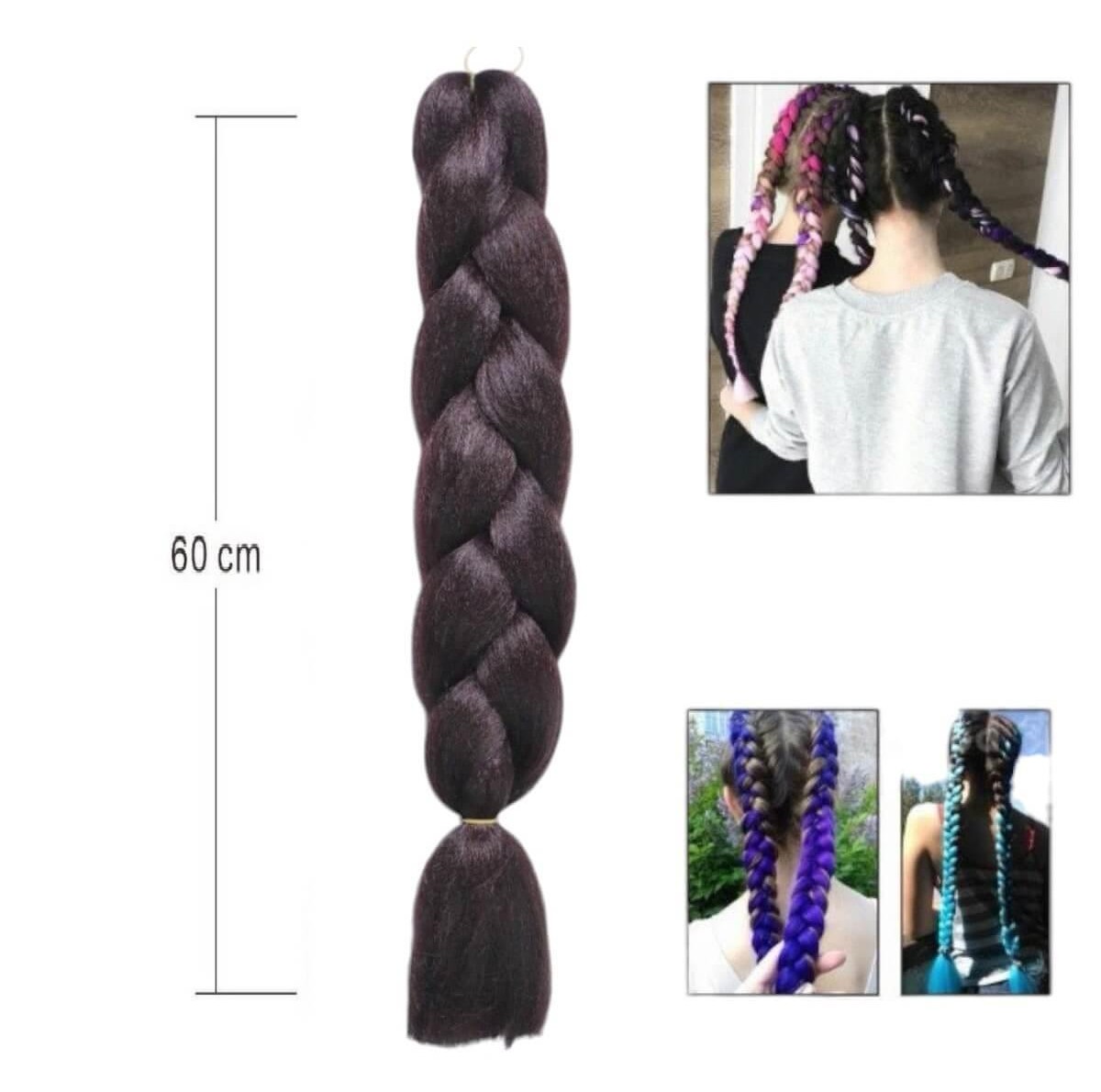 Μαλλιά για Ράστα Jumbo Braid 99J 60cm