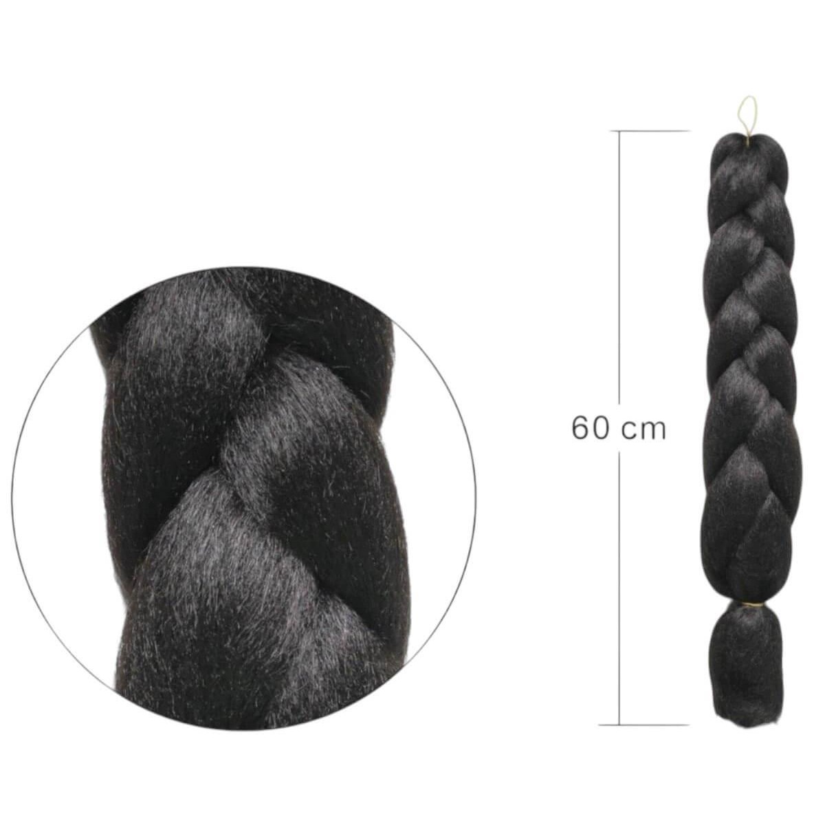 Μαλλιά για Ράστα Jumbo Braid 1B 60cm