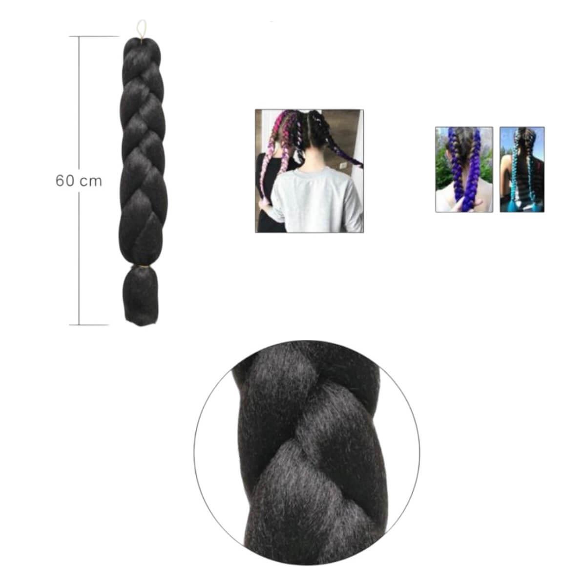 Hair for Dreadlocks Jumbo Braid 1B 60cm Hair for Dreadlocks Jumbo Braid 1B 60cm