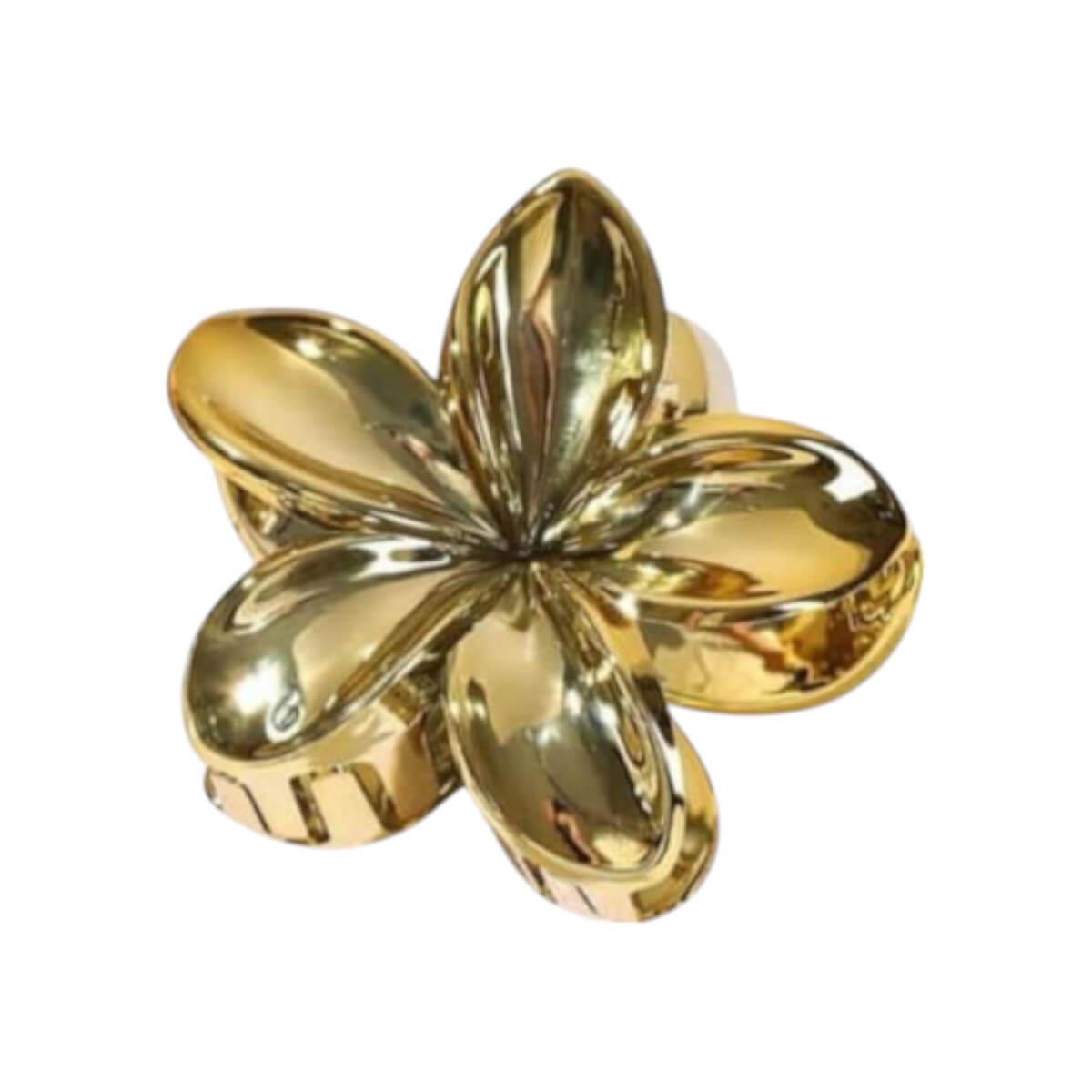 Large Flower Clip Gold