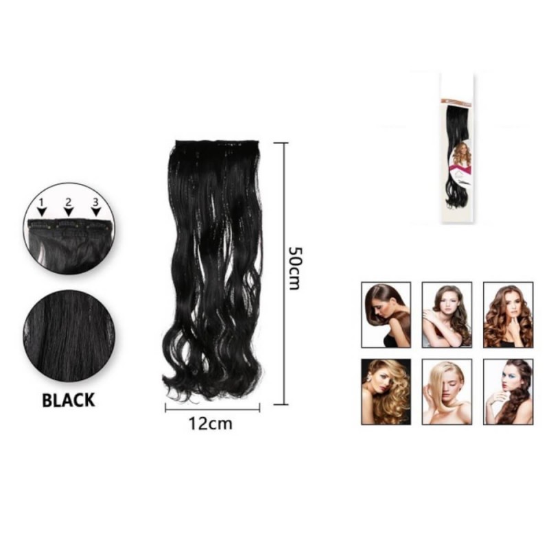 Συνθετική τρέσα μαλλιών HT1B Black