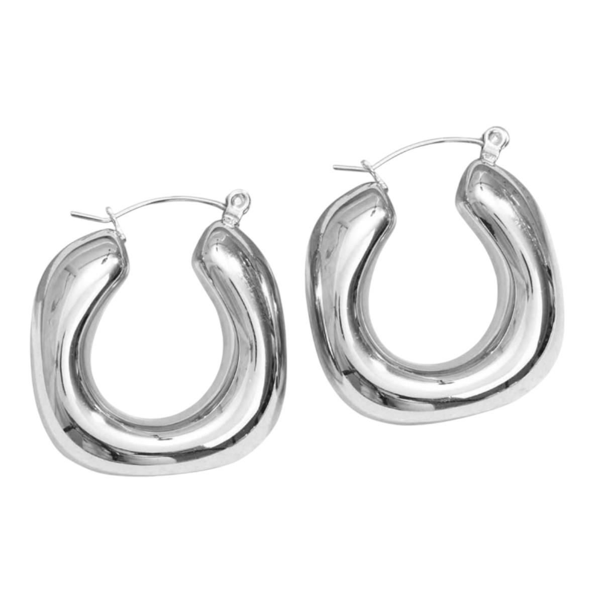Women’s Steel Earrings Silver