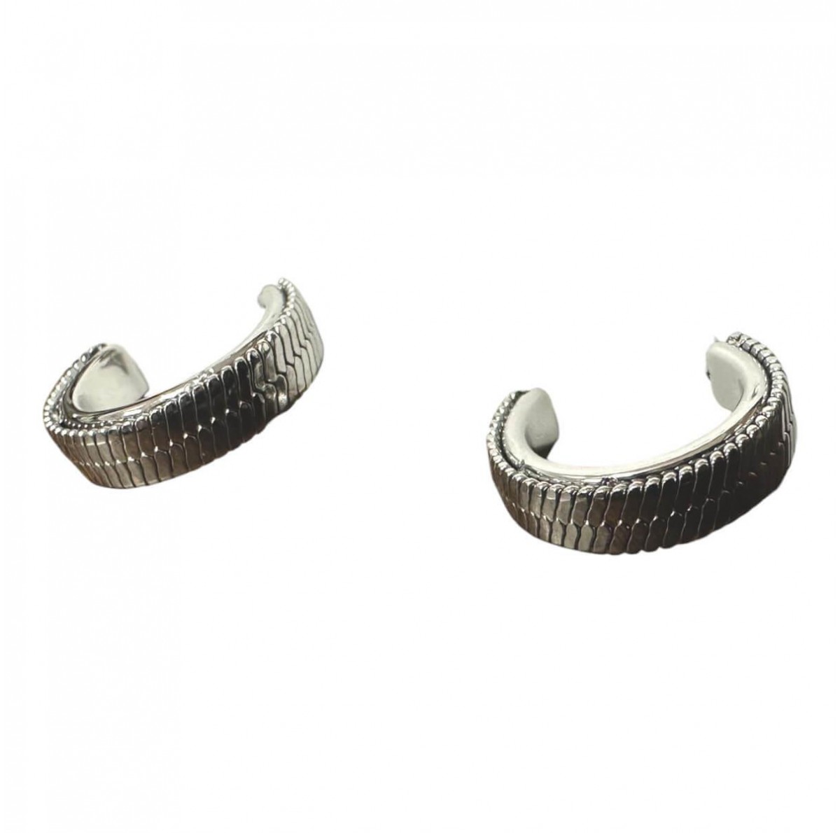 Silver hoop earrings