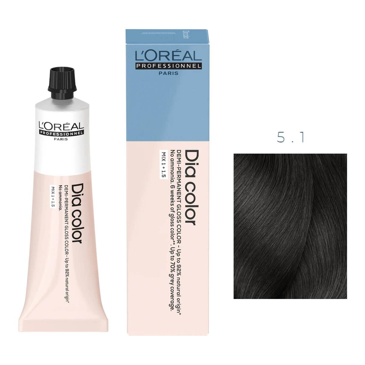 Βαφή μαλλιών L΄Oreal DIA Color 5.1 Καστανό Ανοιχτό Σαντρέ 60ml