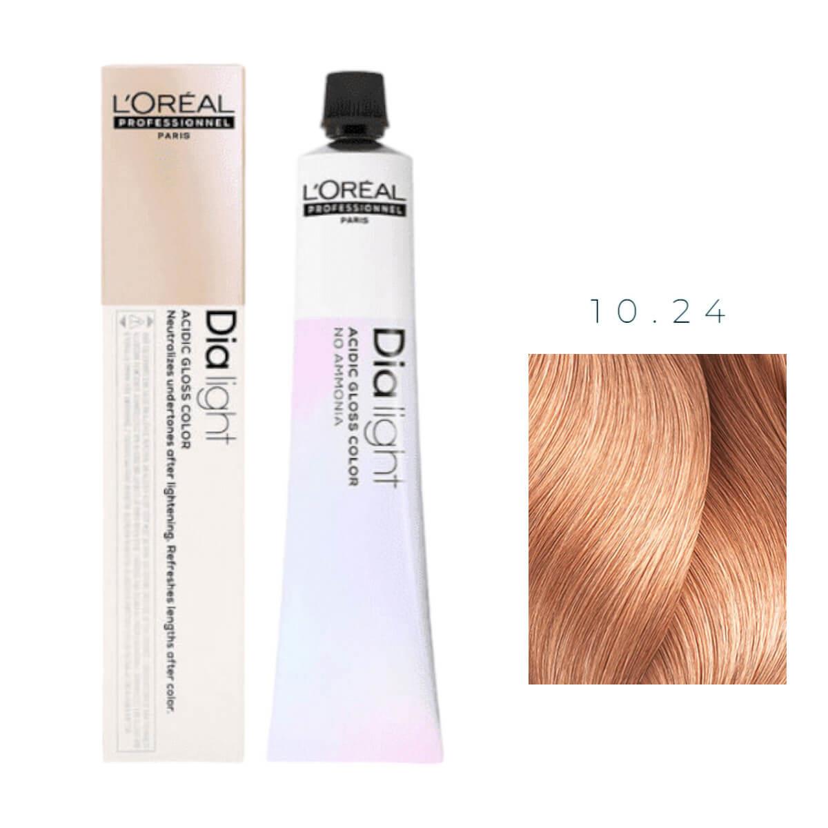 Βαφή μαλλιών L'Oreal DIALight 10.24 Κατάξανθο Ιριζέ Χάλκινο 50ml