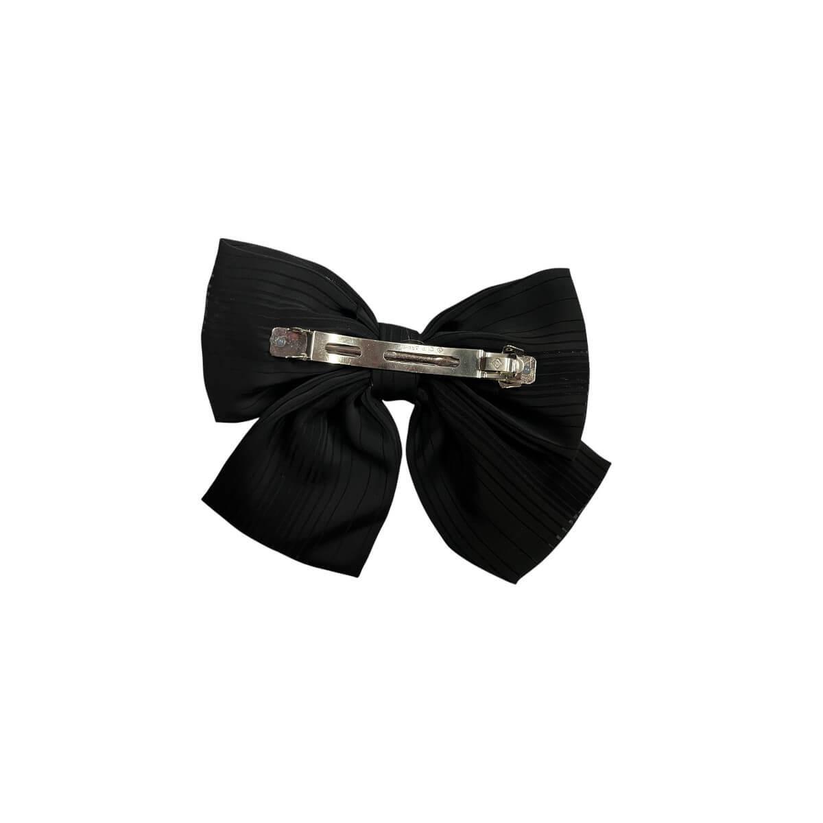 Barrette With Bow Black Roro Barrette With Bow Black Roro