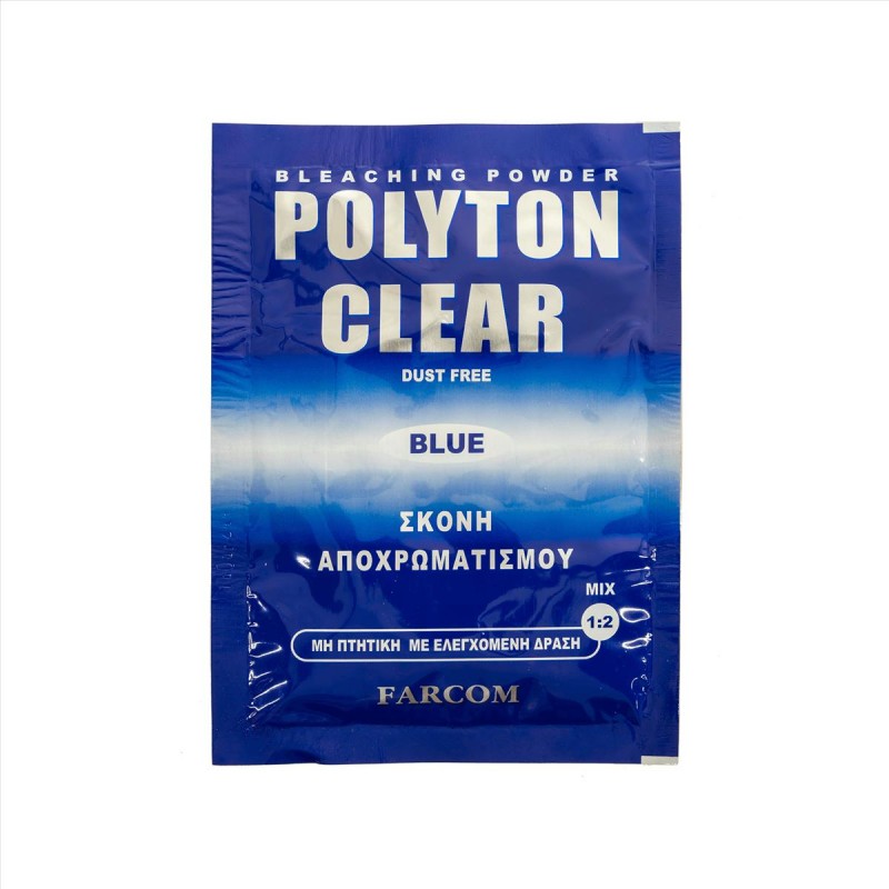 Ντεκαπάζ Polyton Clear Farcom Σκόνη (φακελάκι) Μπλε 15gr