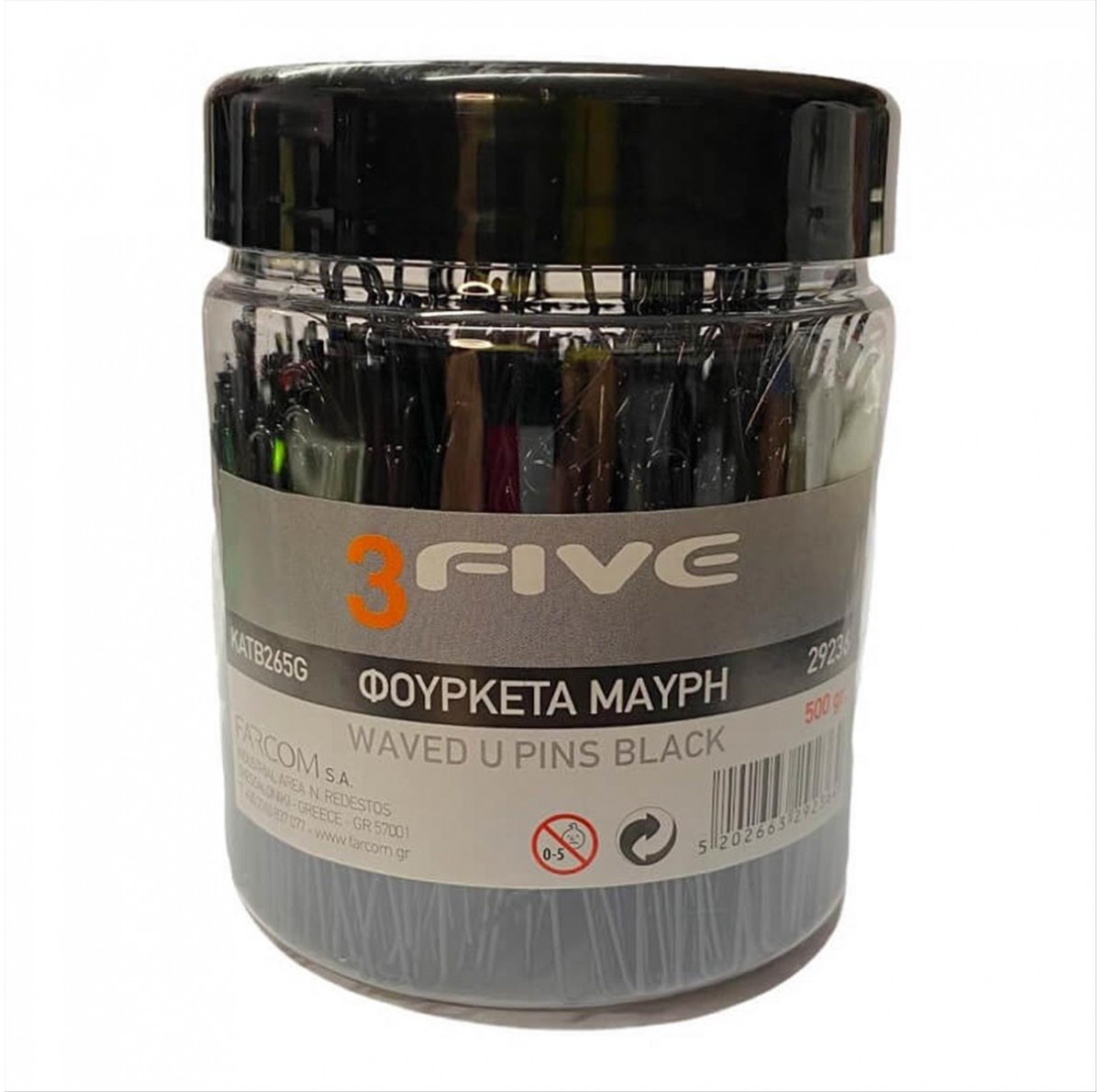 Φουρκέτα Μαύρη 3Five 65 mm 500 gr