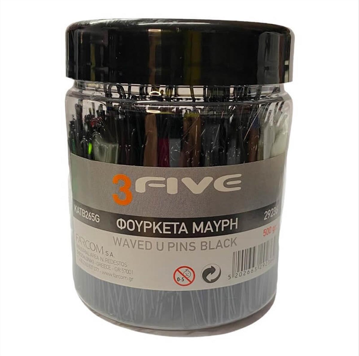 Φουρκέτα Μαύρη 3Five 65 mm 500 gr