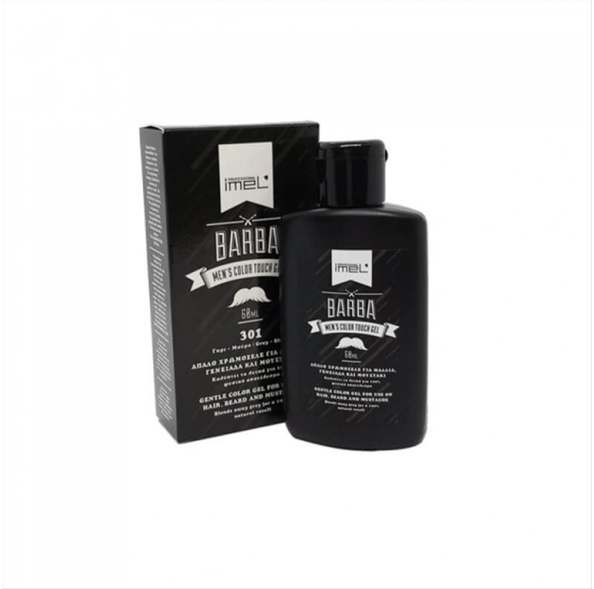 Imel Barba Men's Color Touch Gel Gray - Black 60ml