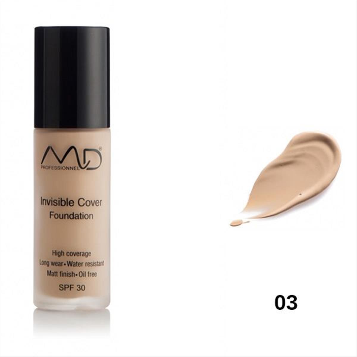 MD Professionnel Invisible Cover Foundation SPF30 03 Sand 30ml