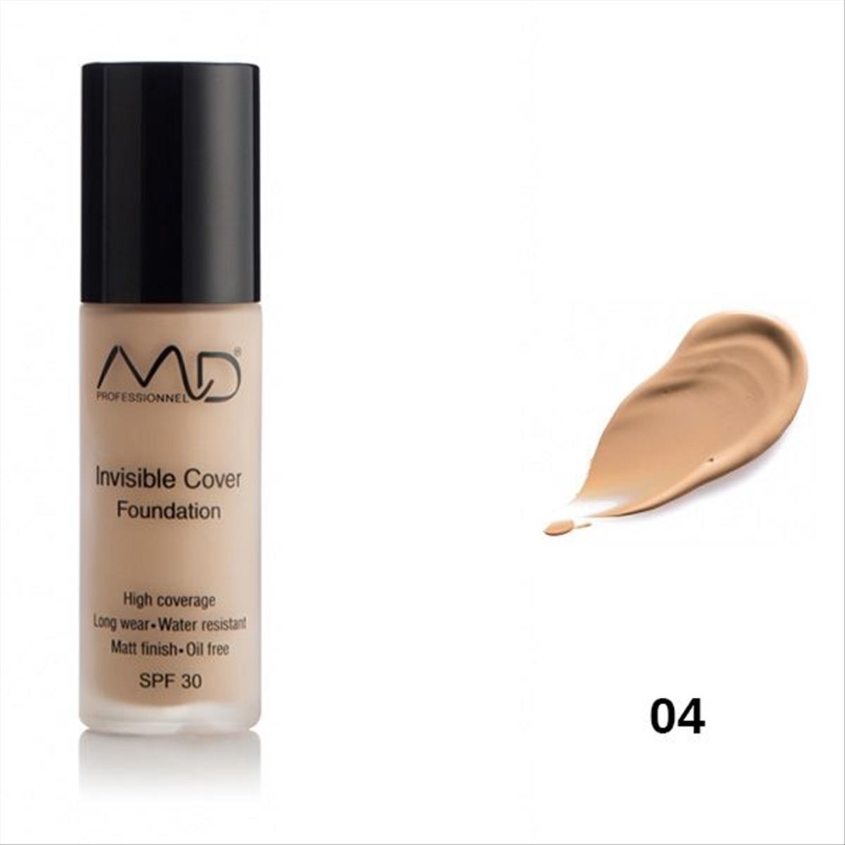 MD Professionnel Invisible Cover Foundation SPF30 04 Honey  30ml