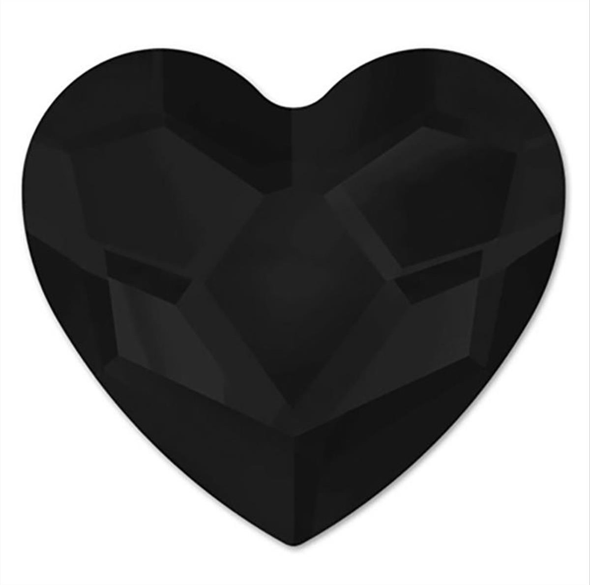 Swarovski Heart Black 6x6mm 3pcs