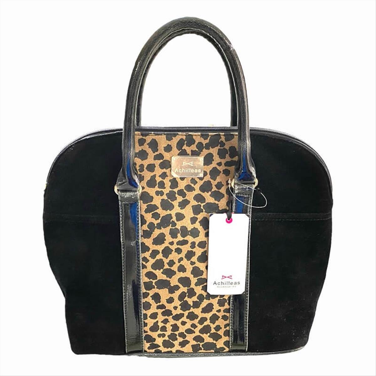 Achileas Women's Bag Black Leopar