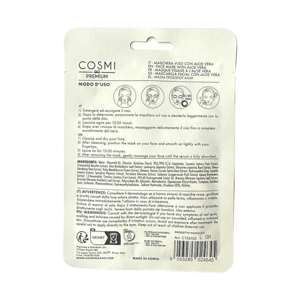 Face Mask Aloe Vera - Cosmi 28ml Face Mask Aloe Vera - Cosmi 28ml