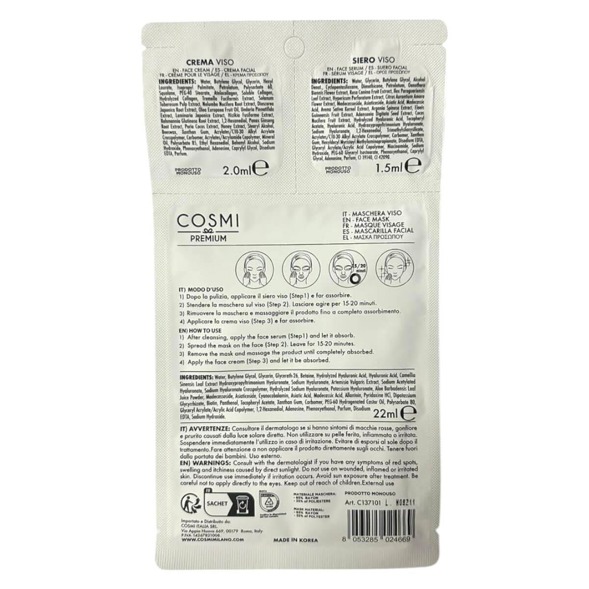 Face Mask 3 Steps Acido Ialuronico - Cosmi Face Mask 3 Steps Acido Ialuronico - Cosmi