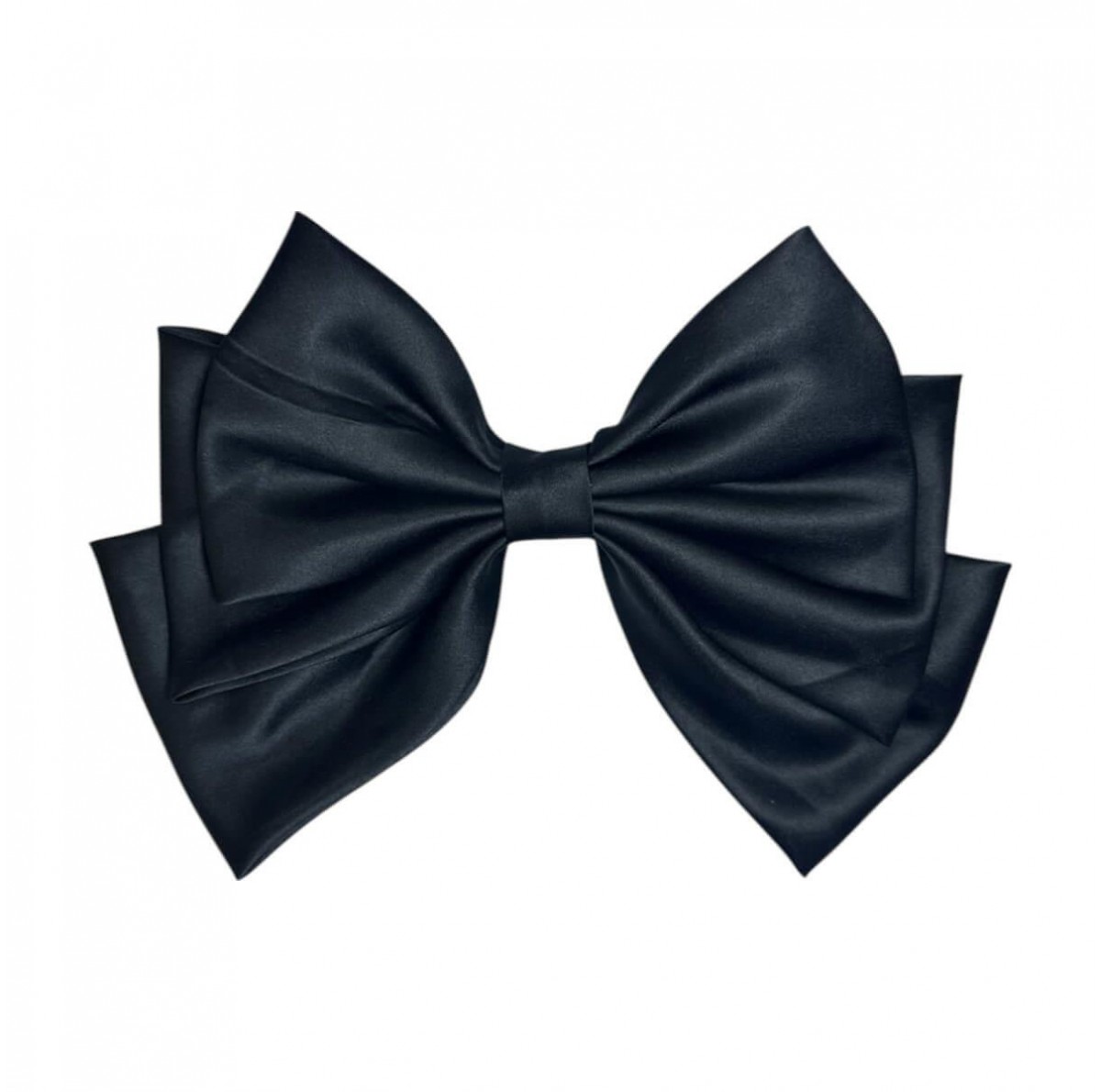 Hair barrette with large satin bow