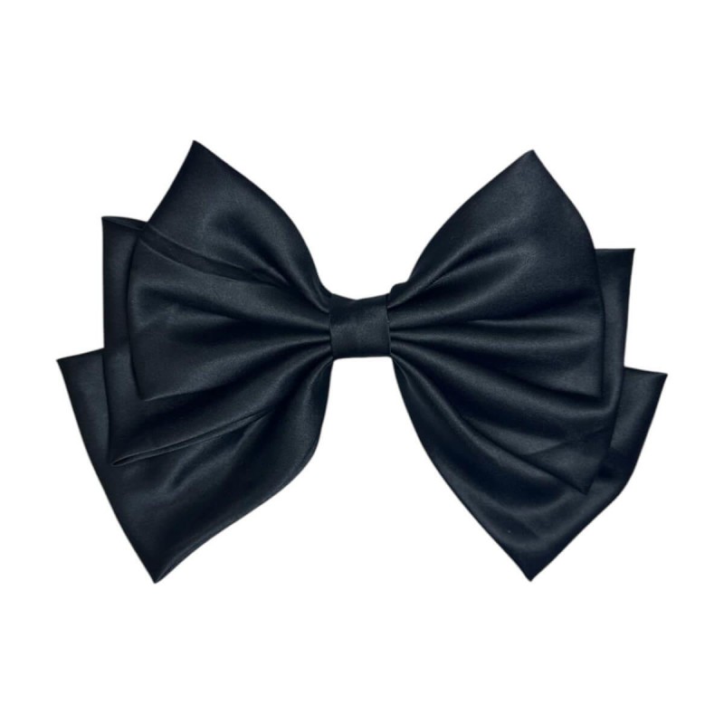 Hair barrette with large satin bow