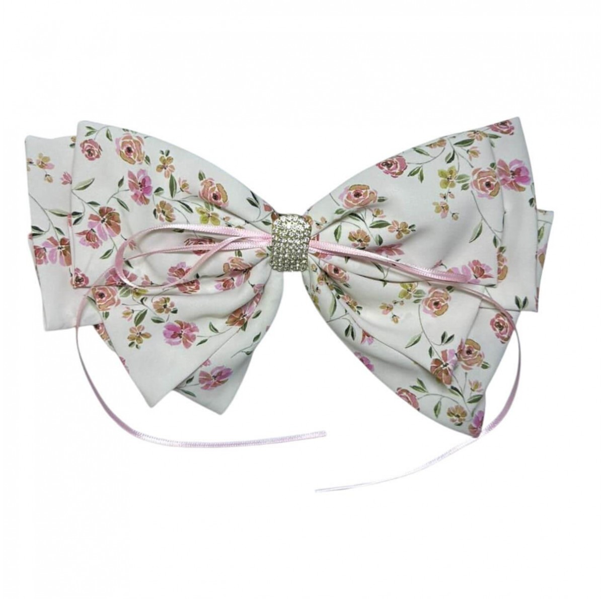 Floral hair clip with bow