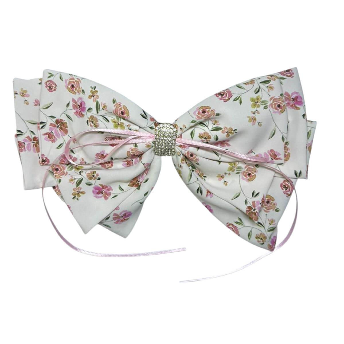 Floral hair clip with bow Floral hair clip with bow