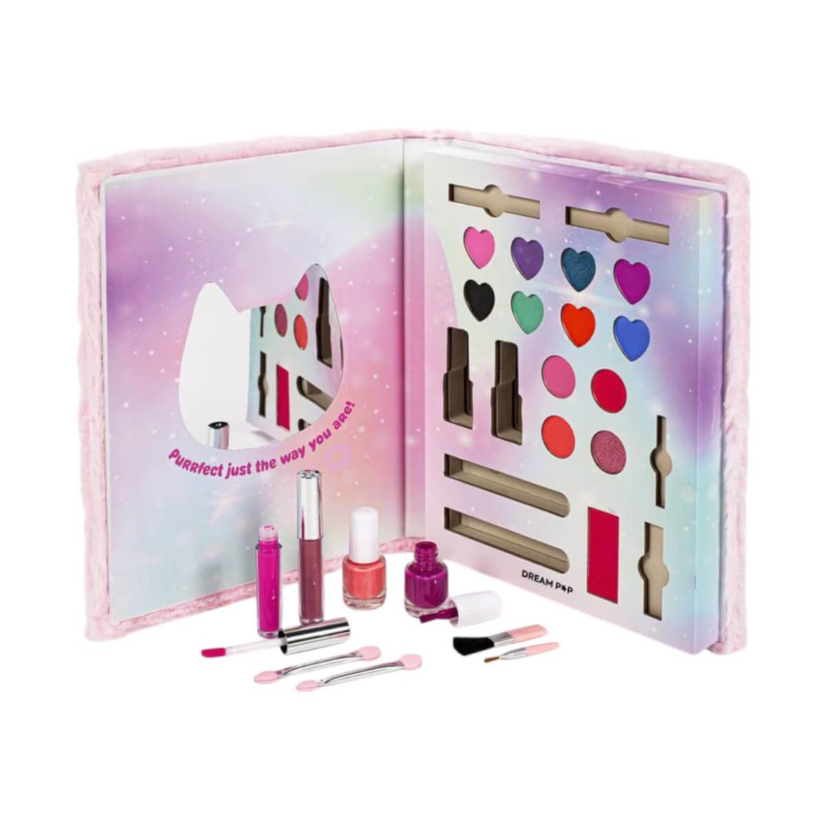 Children's Furry Makeup Palette Book Pink