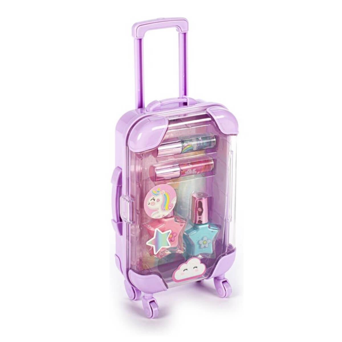 Dream Pop Unicorn Suitcase Lip and Nail Set