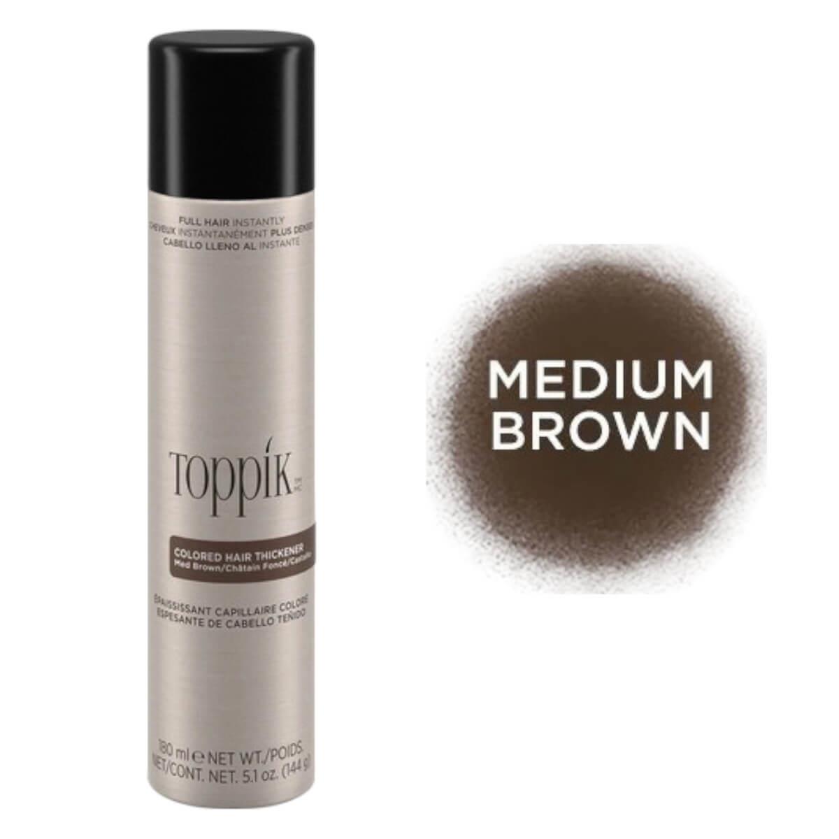 Colored Hair Thickener Medium Brown 180ml Toppik