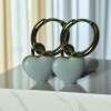 Hard White-Beige Dangle Earrings