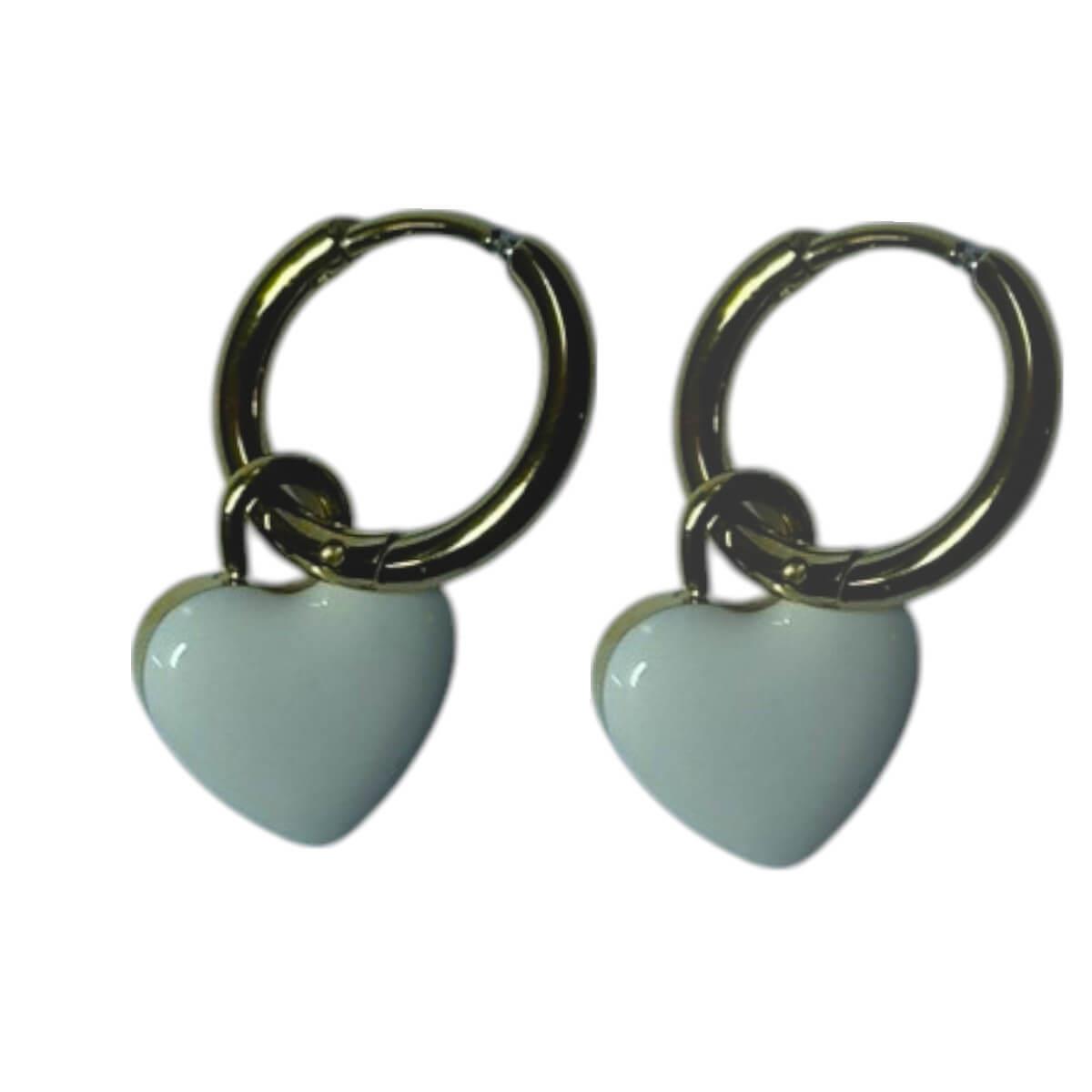Hard White-Beige Dangle Earrings