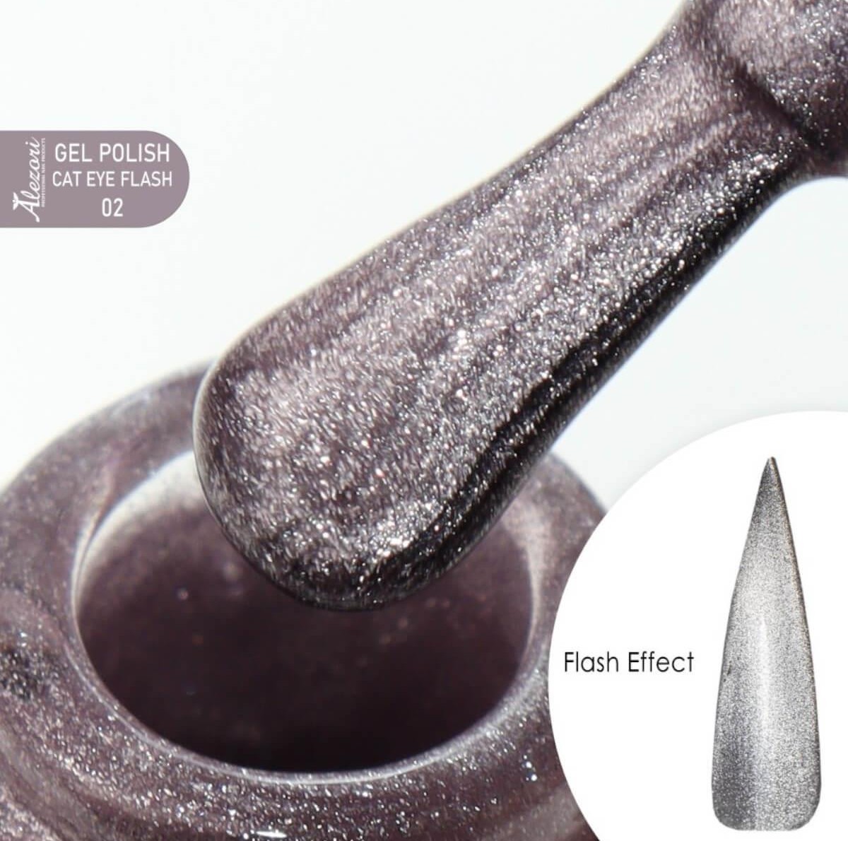 Alezori Semi-Permanent Gel Polish Cat Eye Flash 15ml